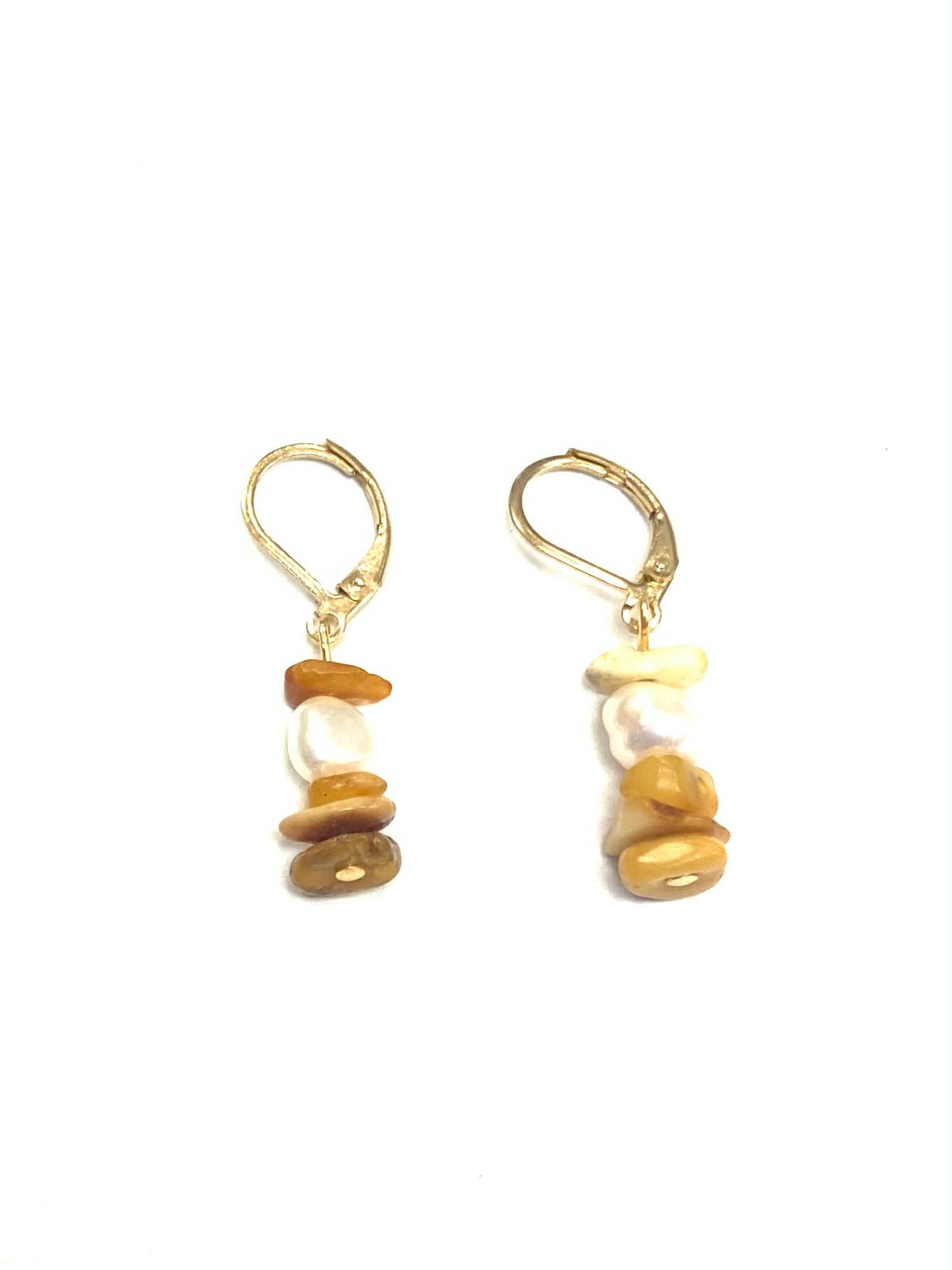 Boucles d'oreilles pierres - Ambre - (2 Variantes) - Rouge Bijoux