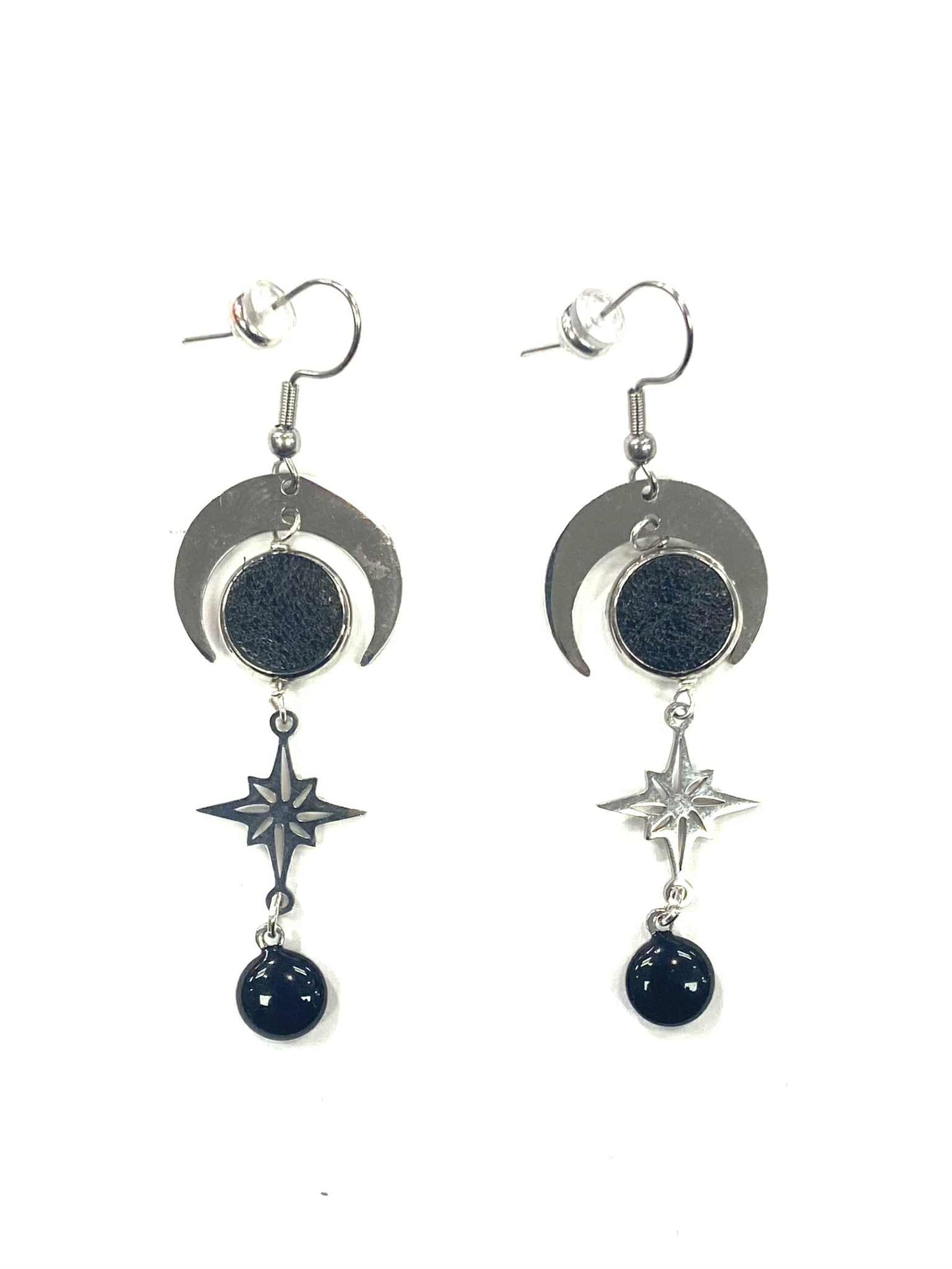 Earrings - Shell - Gold - Red Stainless Steel