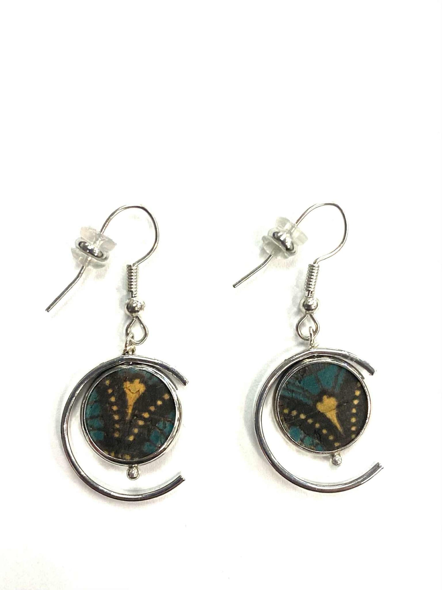 Earrings - Shell - Gold - Red Stainless Steel