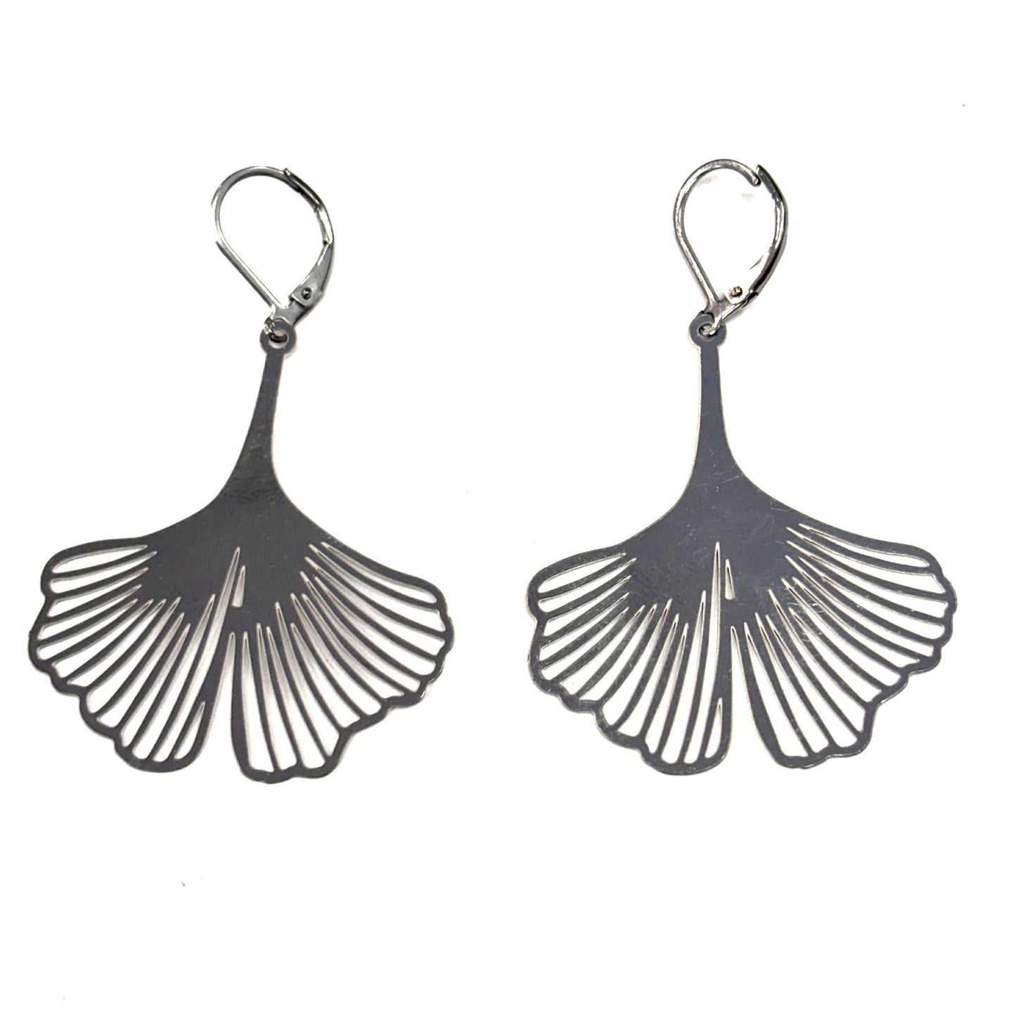Boucles d'oreilles - Fleur divisée - Rouge Inox
