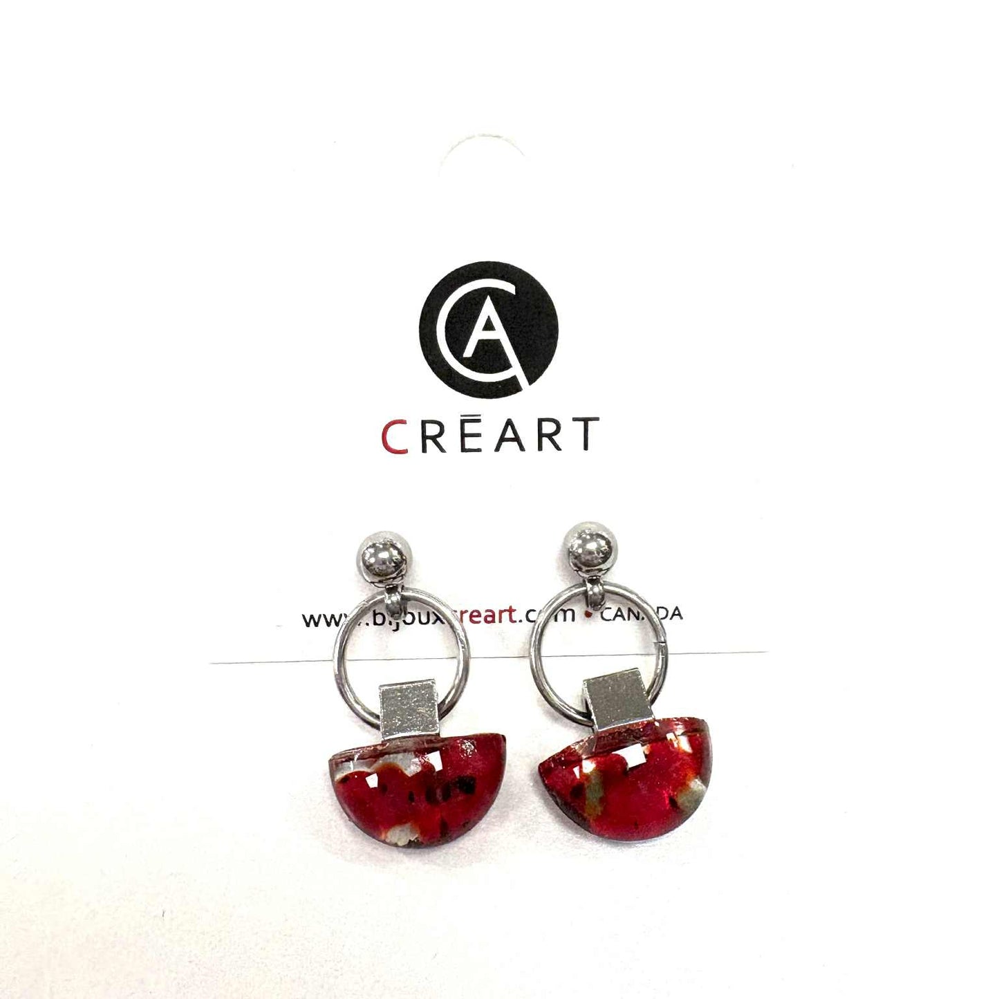 Boucles d’oreilles demi-lune - 4 couleurs différentes - Créart