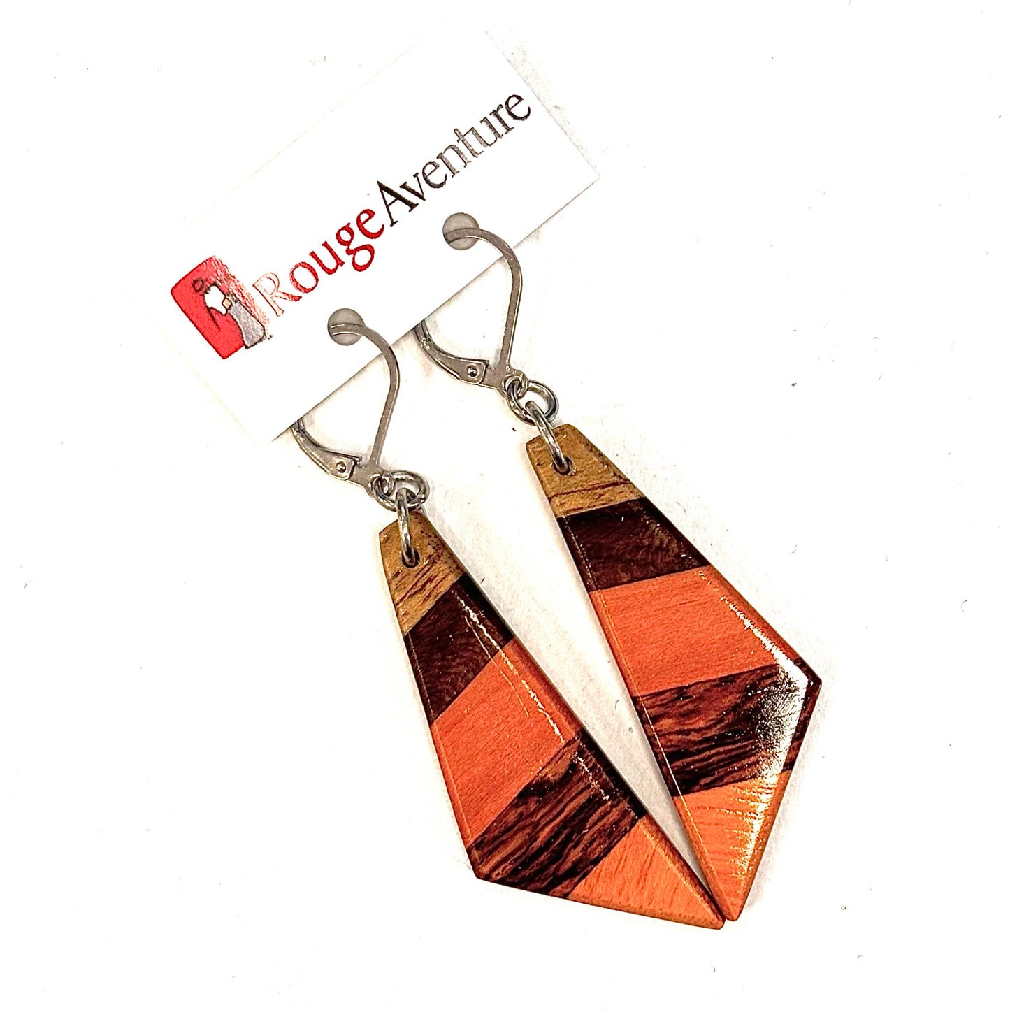 Boucles D'oreilles - Bois - RA76 - Rouge Aventure