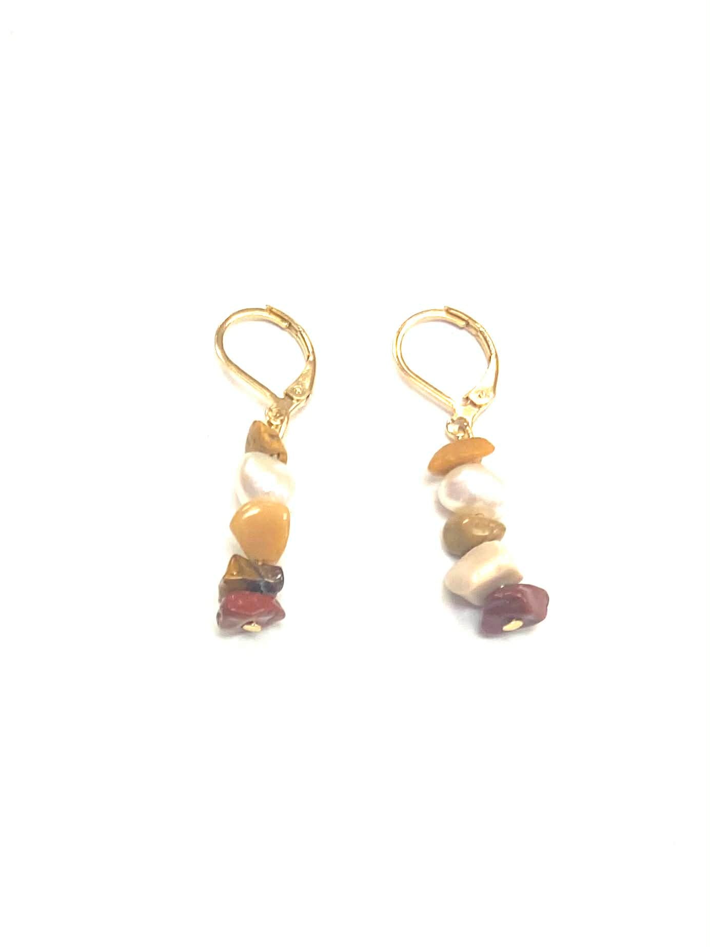 Boucles d'oreilles pierres - Mookaite - (2 Variantes) - Rouge Bijoux