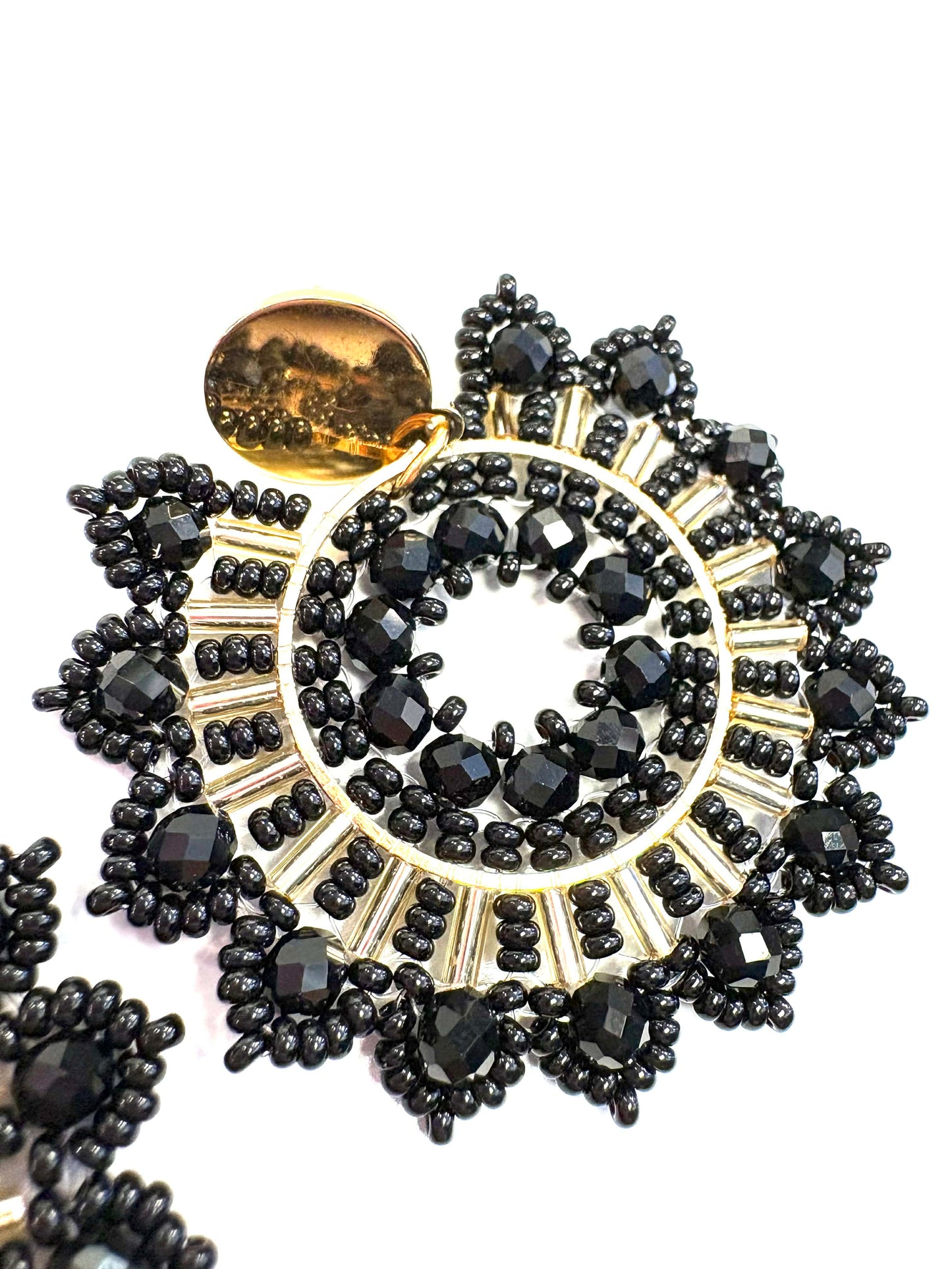 Bo Billes florales noire - Rouge inox