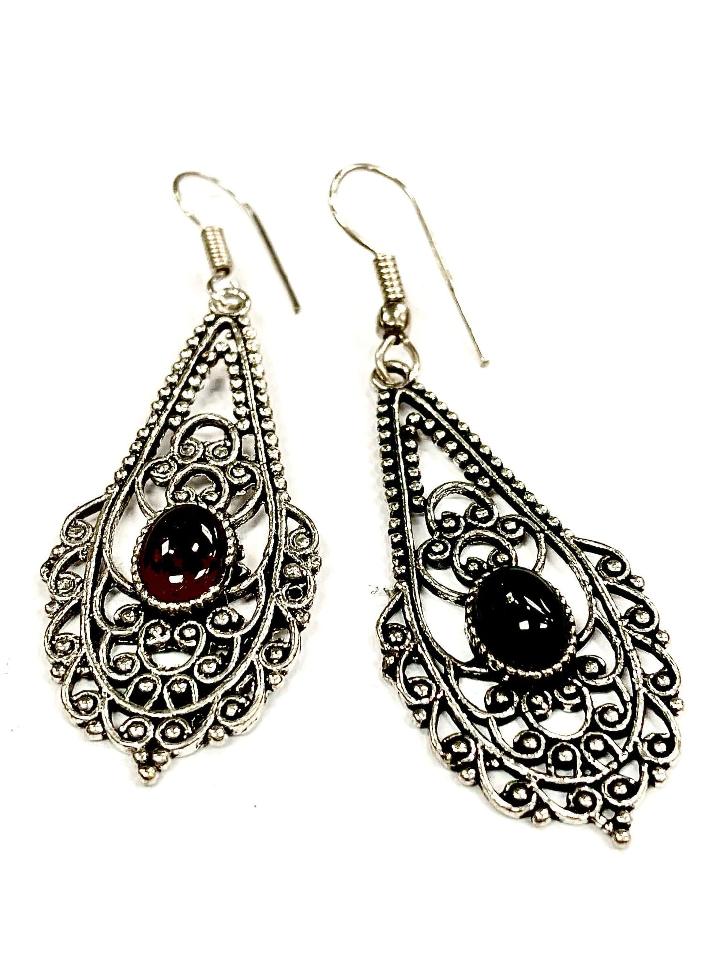 A2 Earrings - Brown & Silver