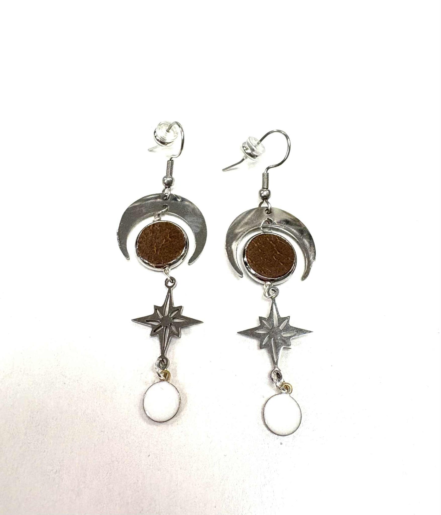 Boucles d'oreilles étoilesdu nord rond - Création Fish