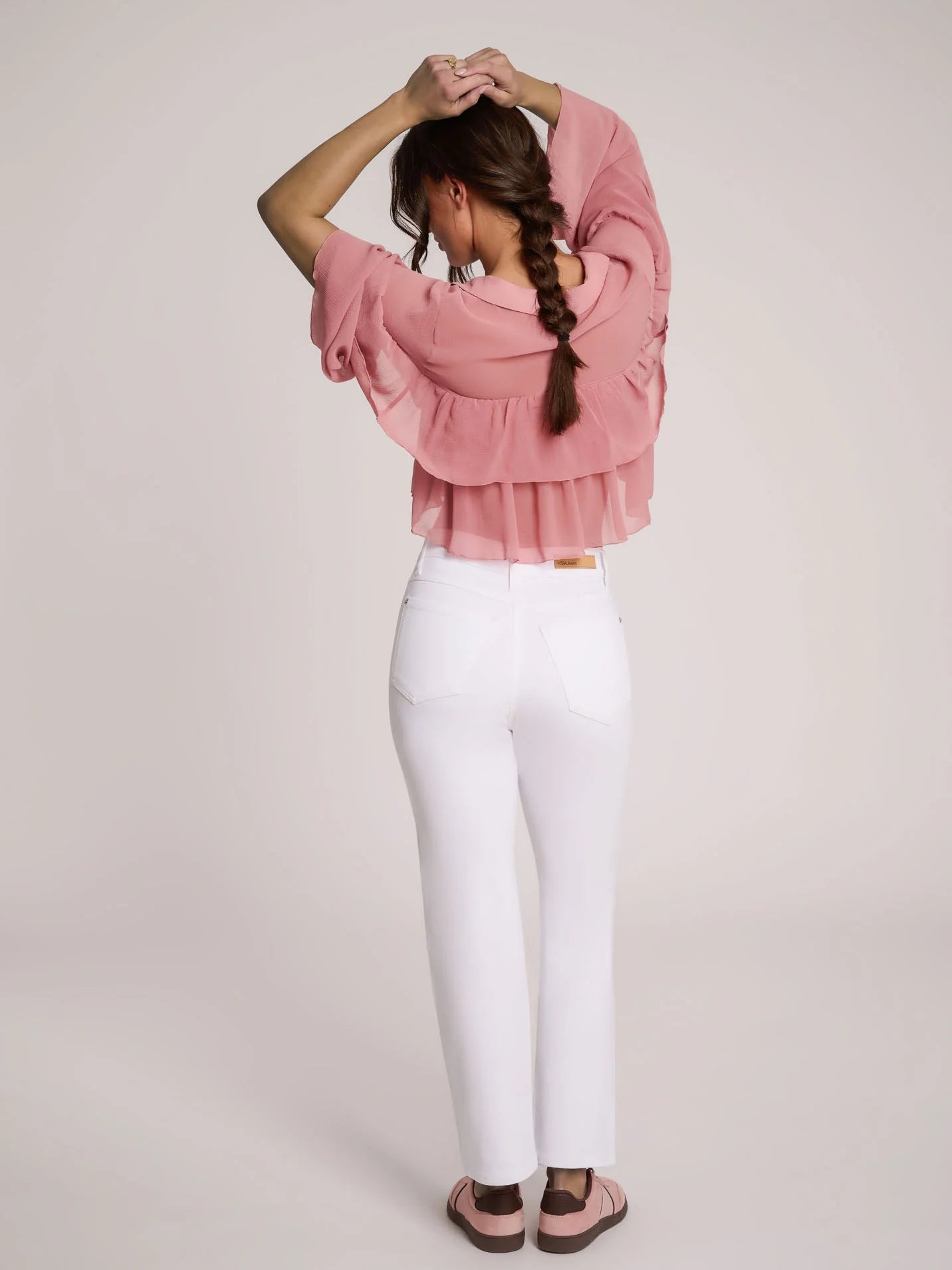 JEANS CHLOÉ COUPE DROITE / WHITE LOTUS - 2756 - Taille Classique - Entrejambe 27'' - Yoga Jeans
