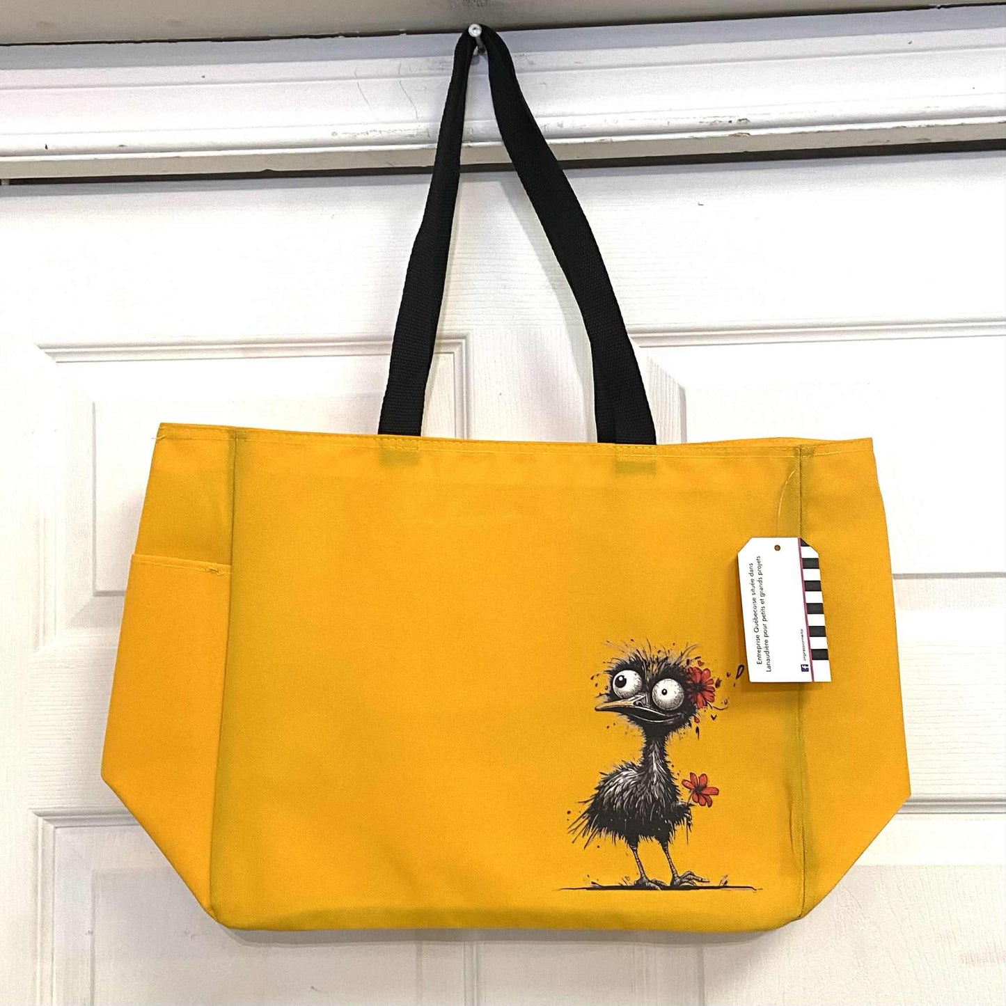Sac Jaune- Autruche - Impressione-Toi