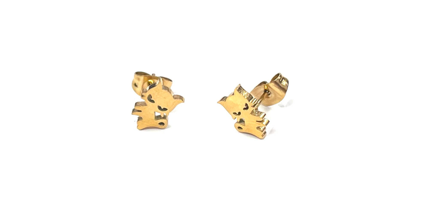 Chaton en or - Rouge inox