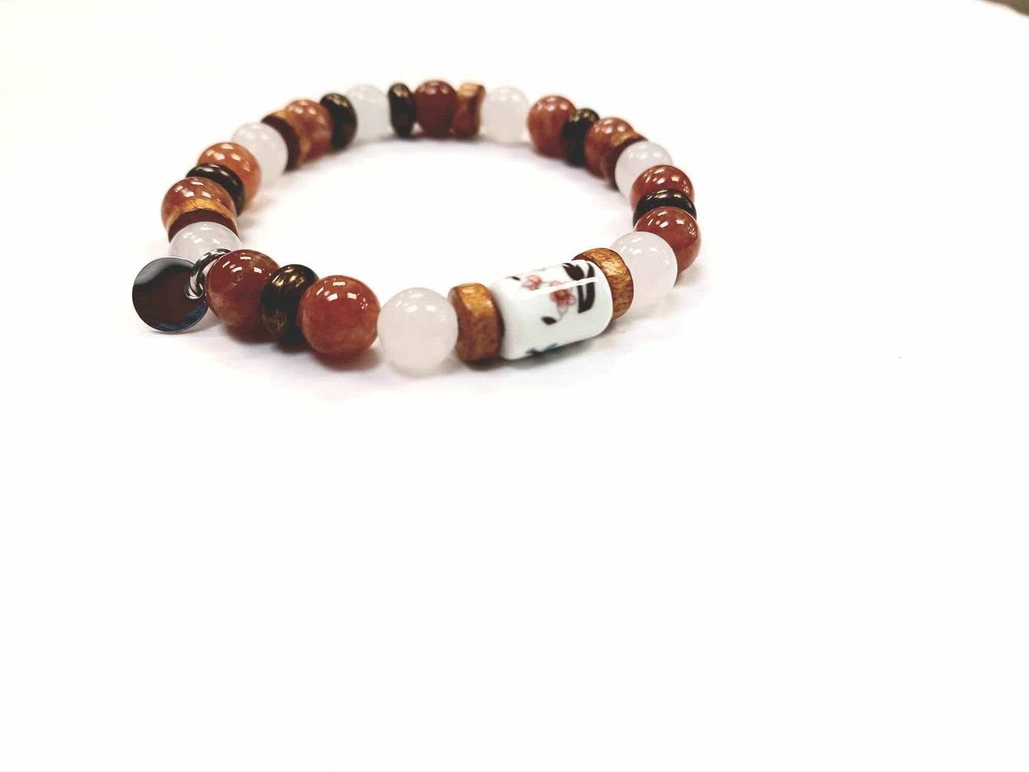 Bracelet Lotus bleu - Création Fish