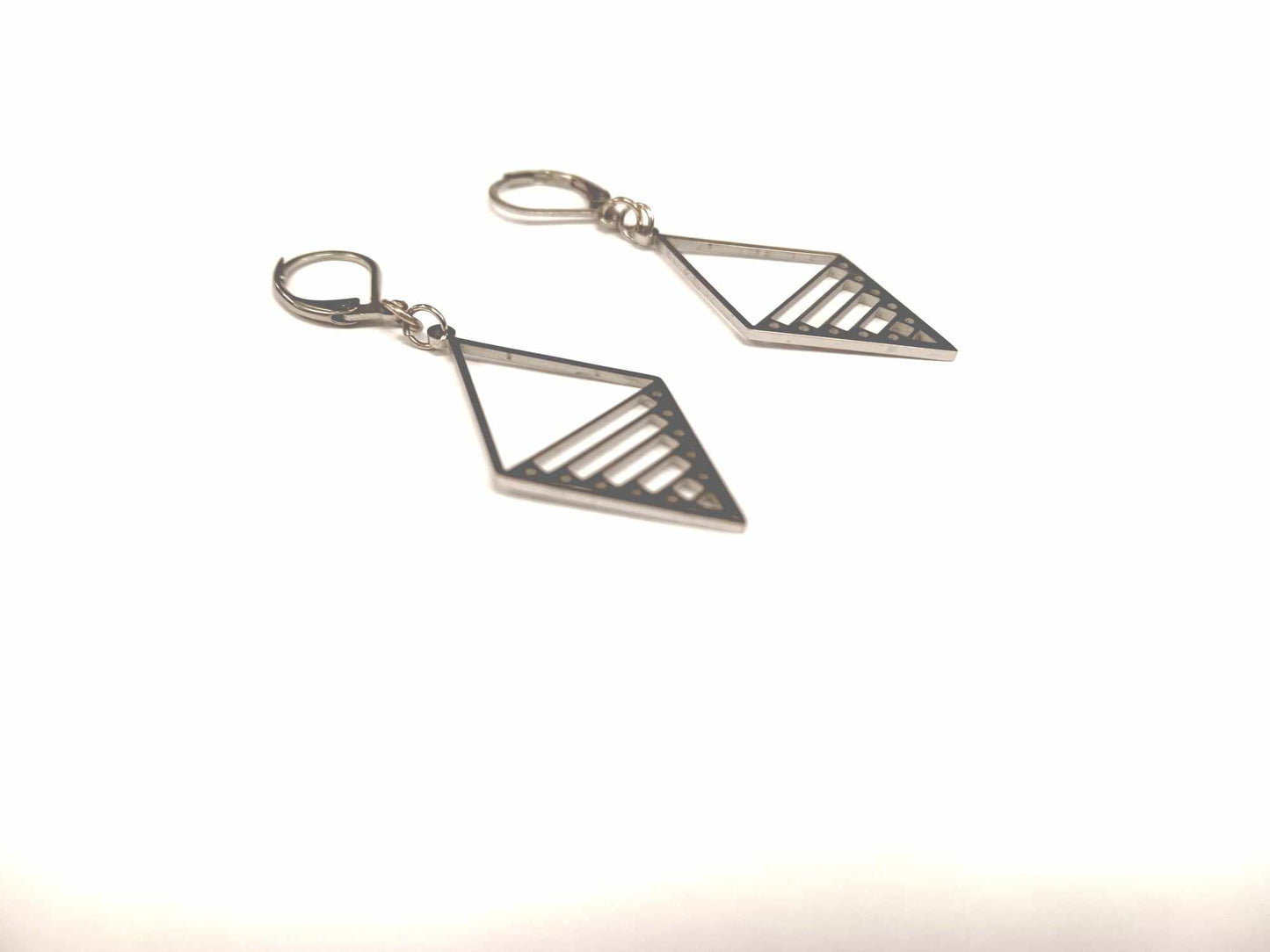 Boucles d'oreilles Campanule - Rouge Inox