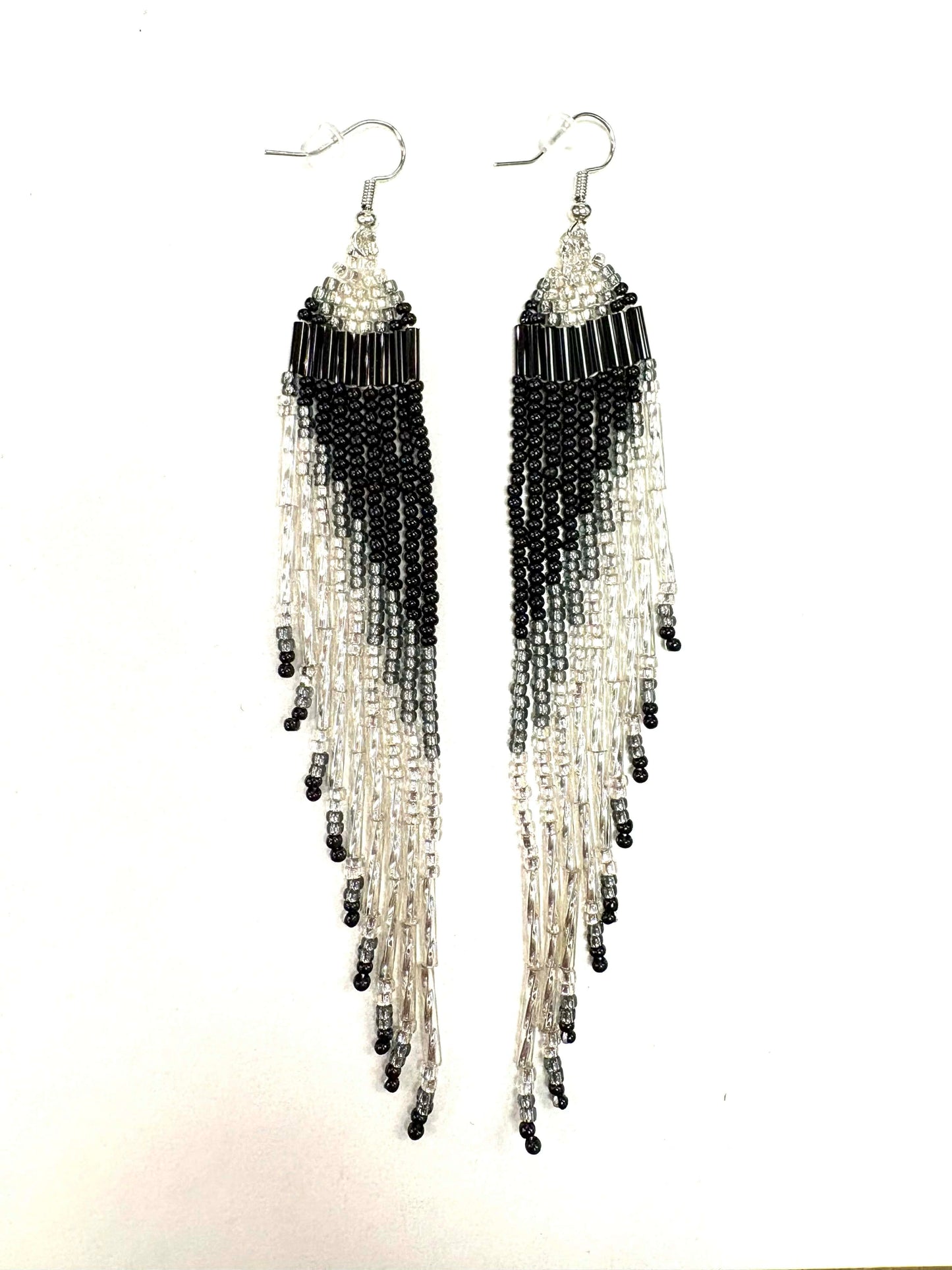 BO pendante noire et argent - Rouge Inox