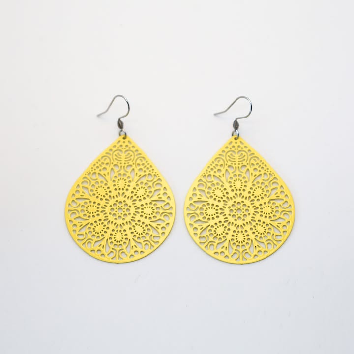 Boucles d'oreilles - Fili - Canari - Création Fish