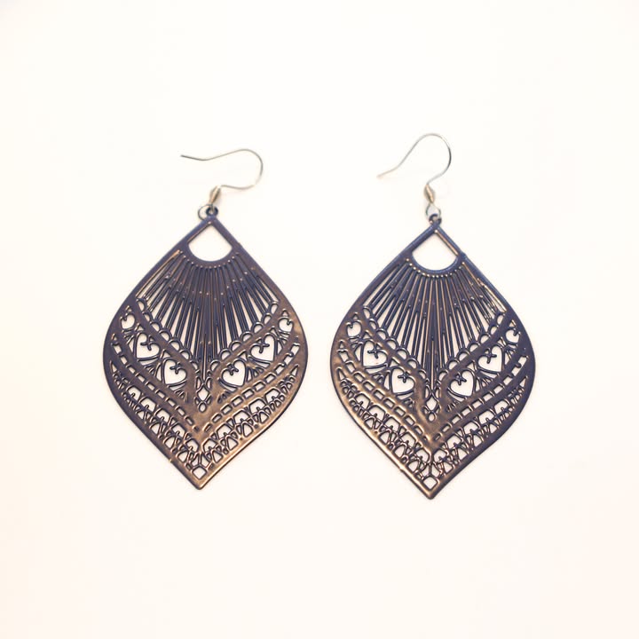 Boucles d'oreilles - Fili - Marine - Création Fish