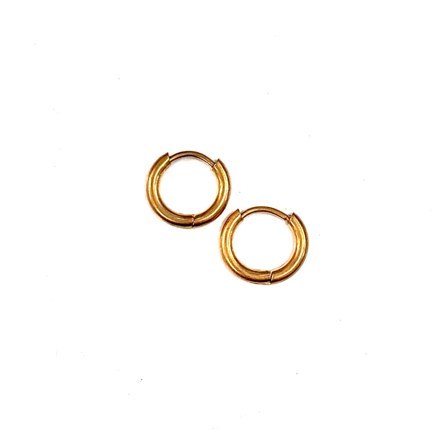 Boucles d'oreilles - Anneaux Ronds Petits - Rouge Inox