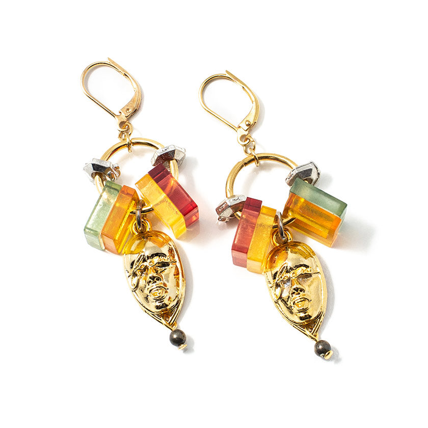 Earrings - Mataé - Granite - Anne-Marie Chagnon