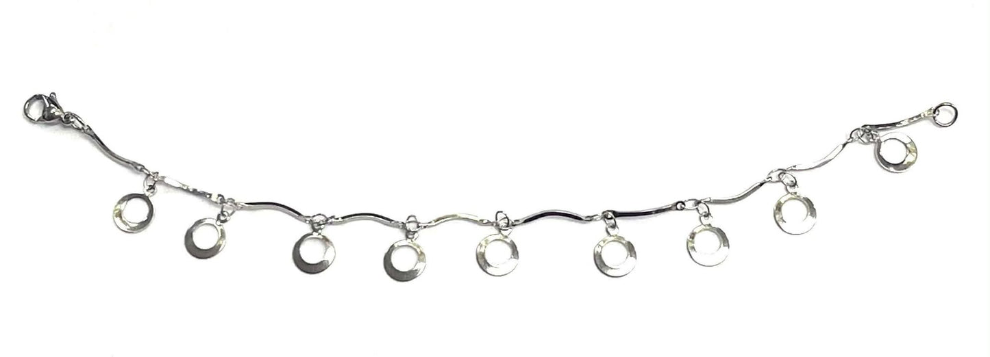 Bracelet Maillon Courbe - Argent - Rouge Inox - 4007-0213 (Copie)