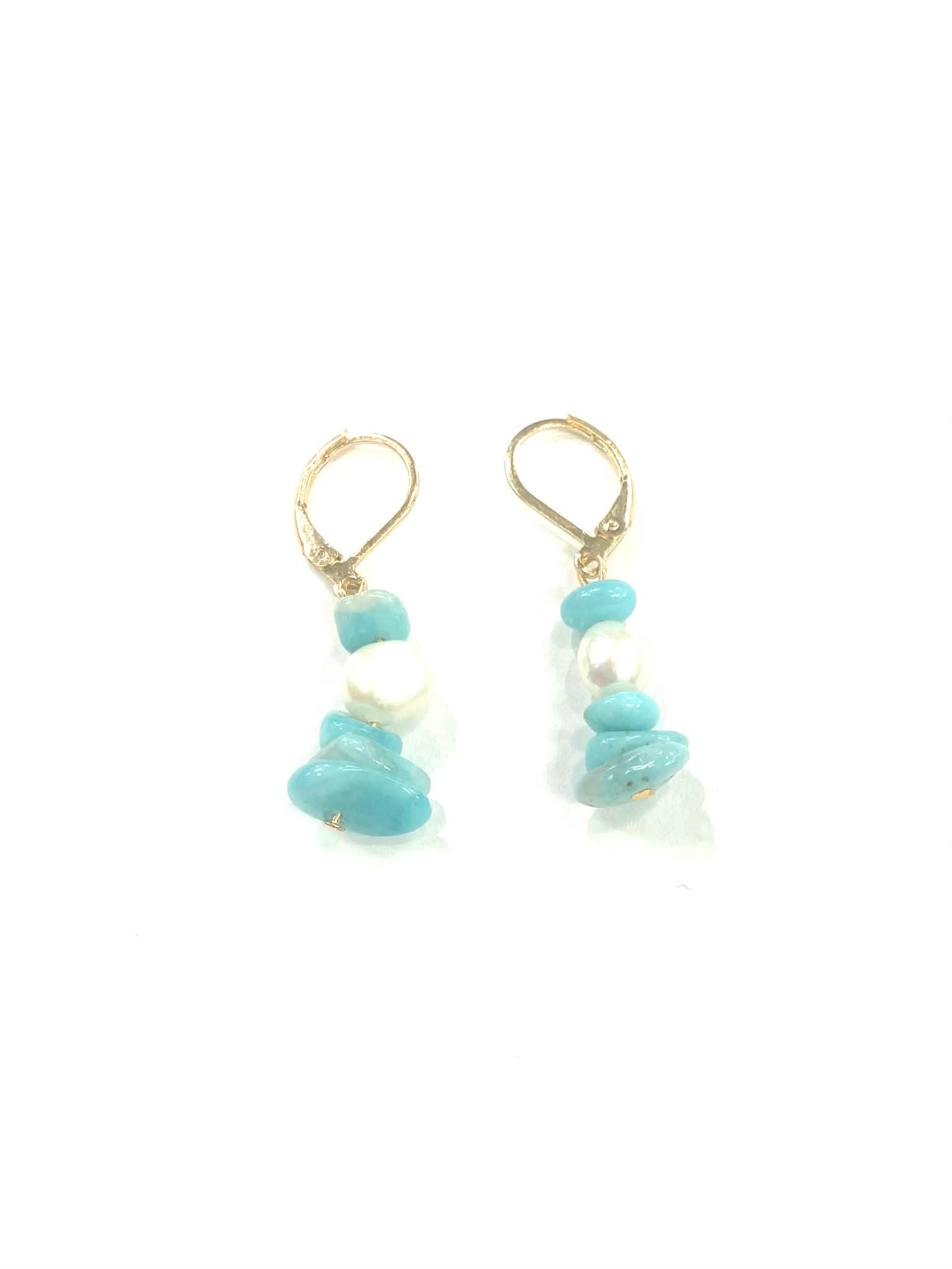 Boucles d'oreilles pierres - Turquoise - (2 Variantes) - Rouge Bijoux