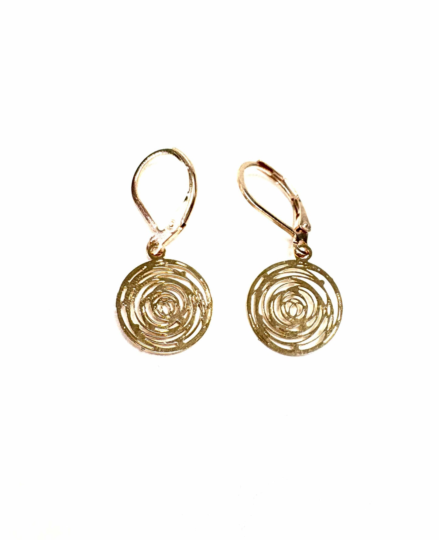 Boucles d'oreilles - Petite spirale - Rouge Inox