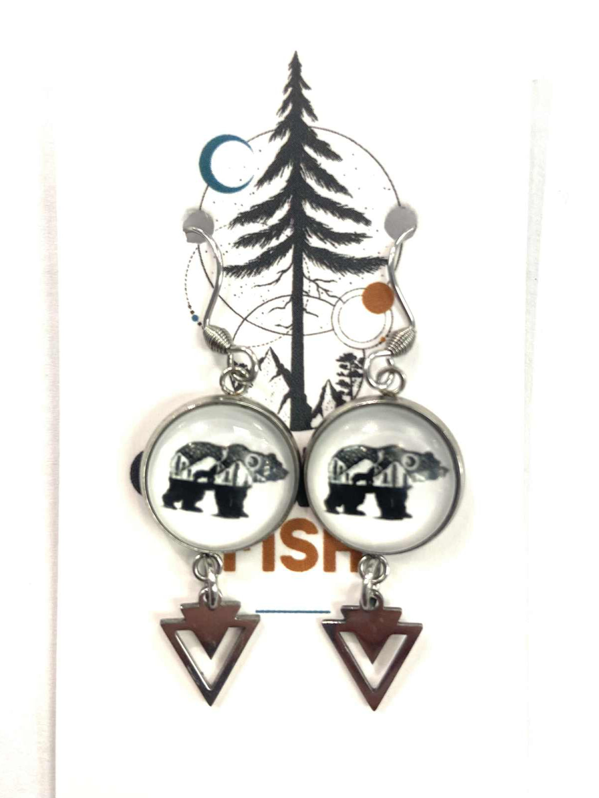 Boucles d'oreilles - Ti-Ours - Création Fish