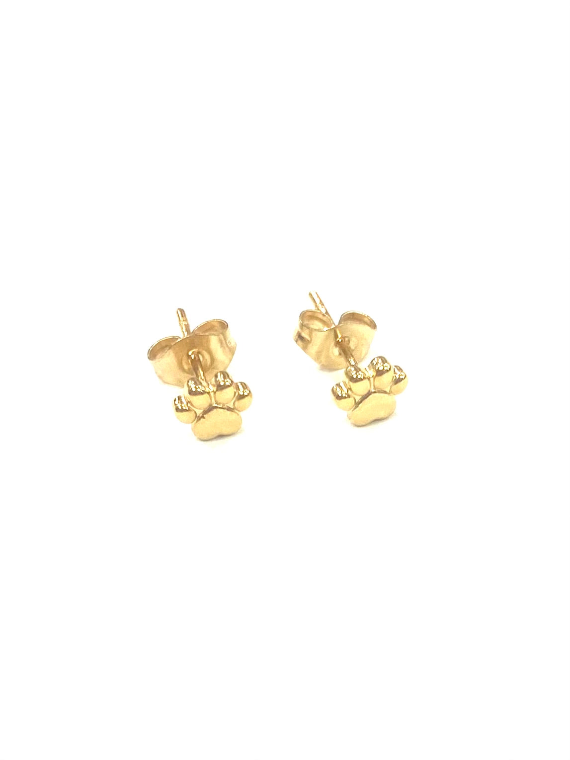 Boucles d'oreilles mini pattes - Rouge Inox