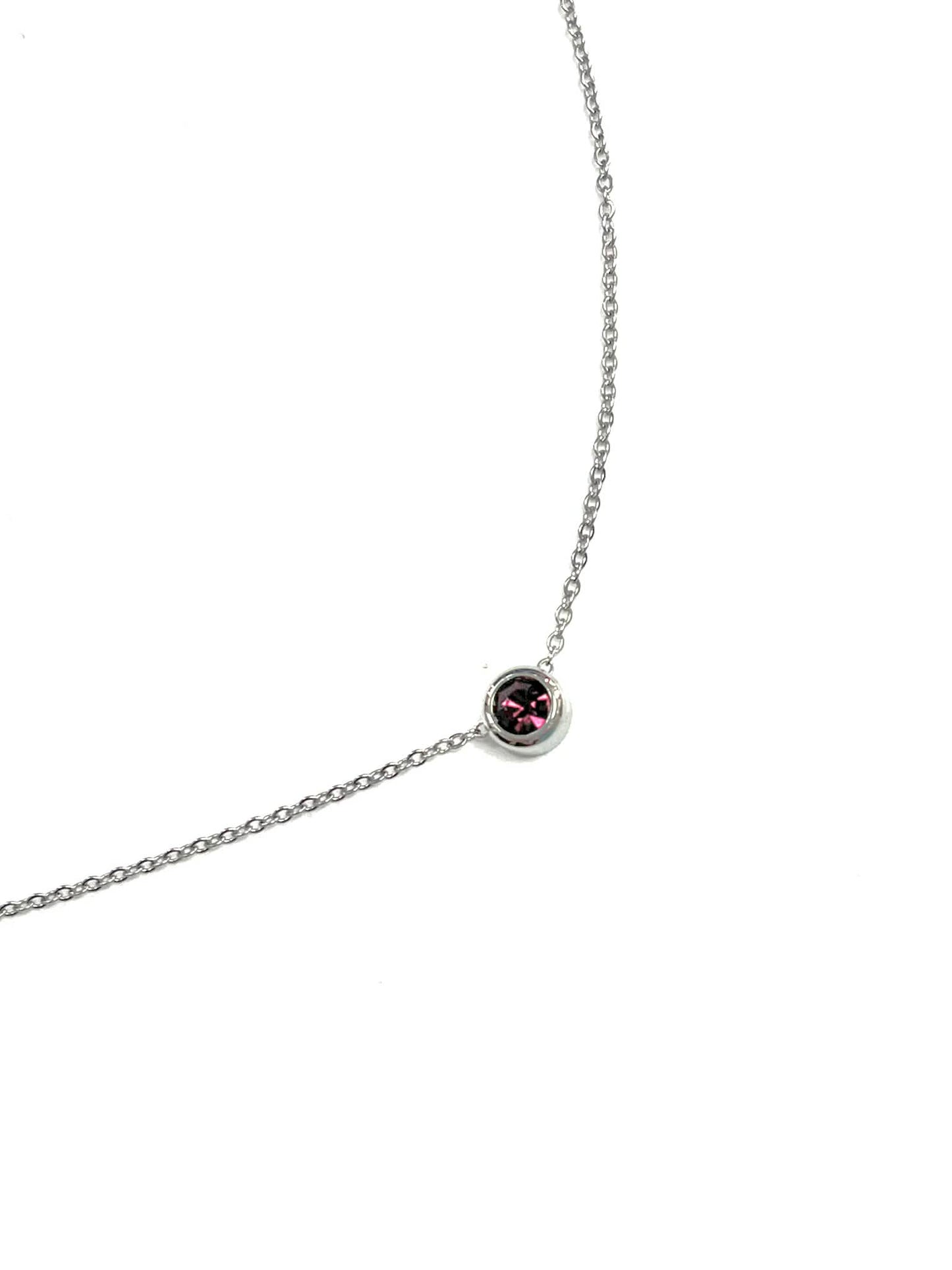 Zodiac Necklace Aquarius Stones - Red Stainless Steel