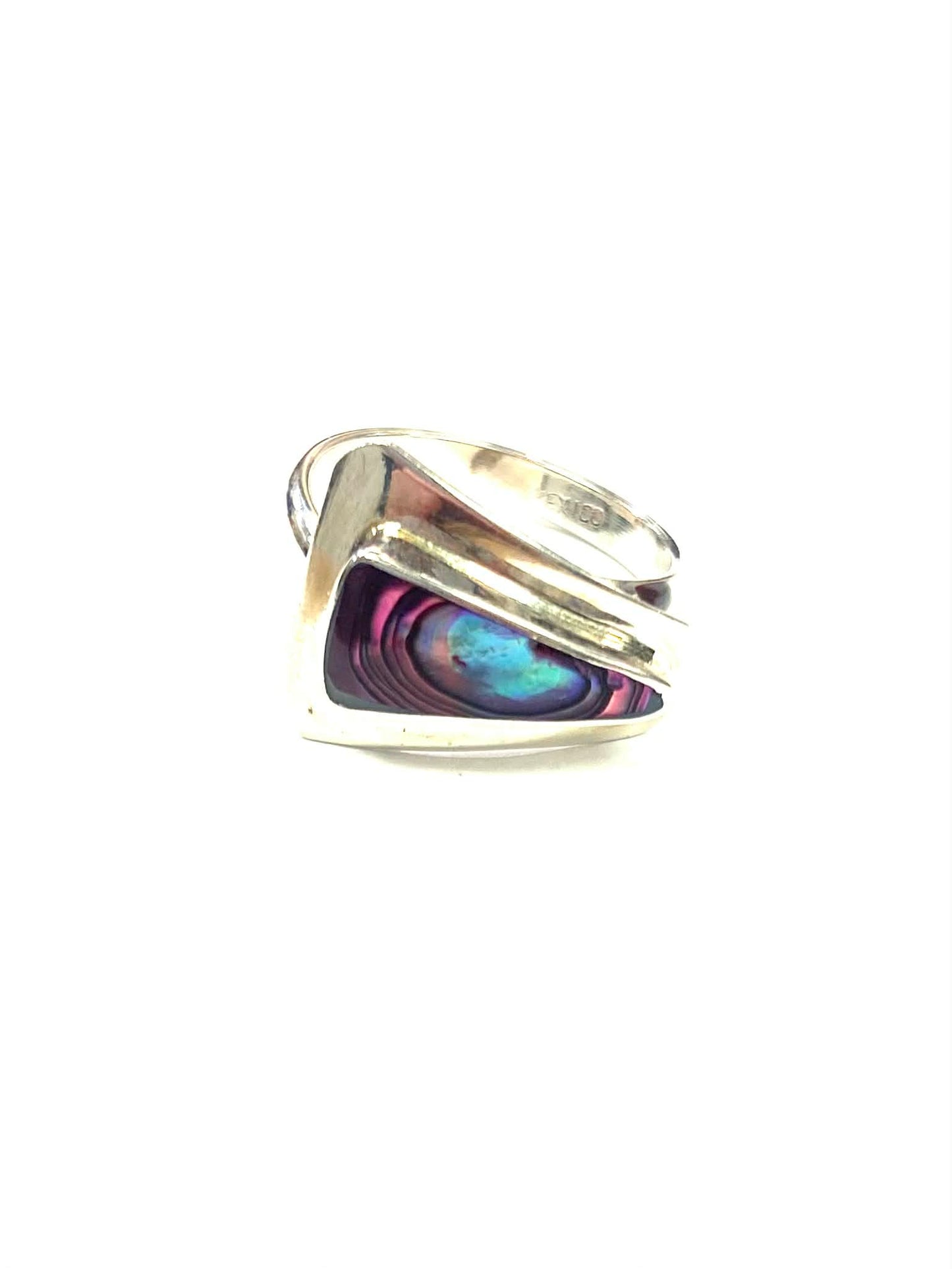 Bague nacre ajustable - Triangle - 2 Variantes - Rouge Aventure
