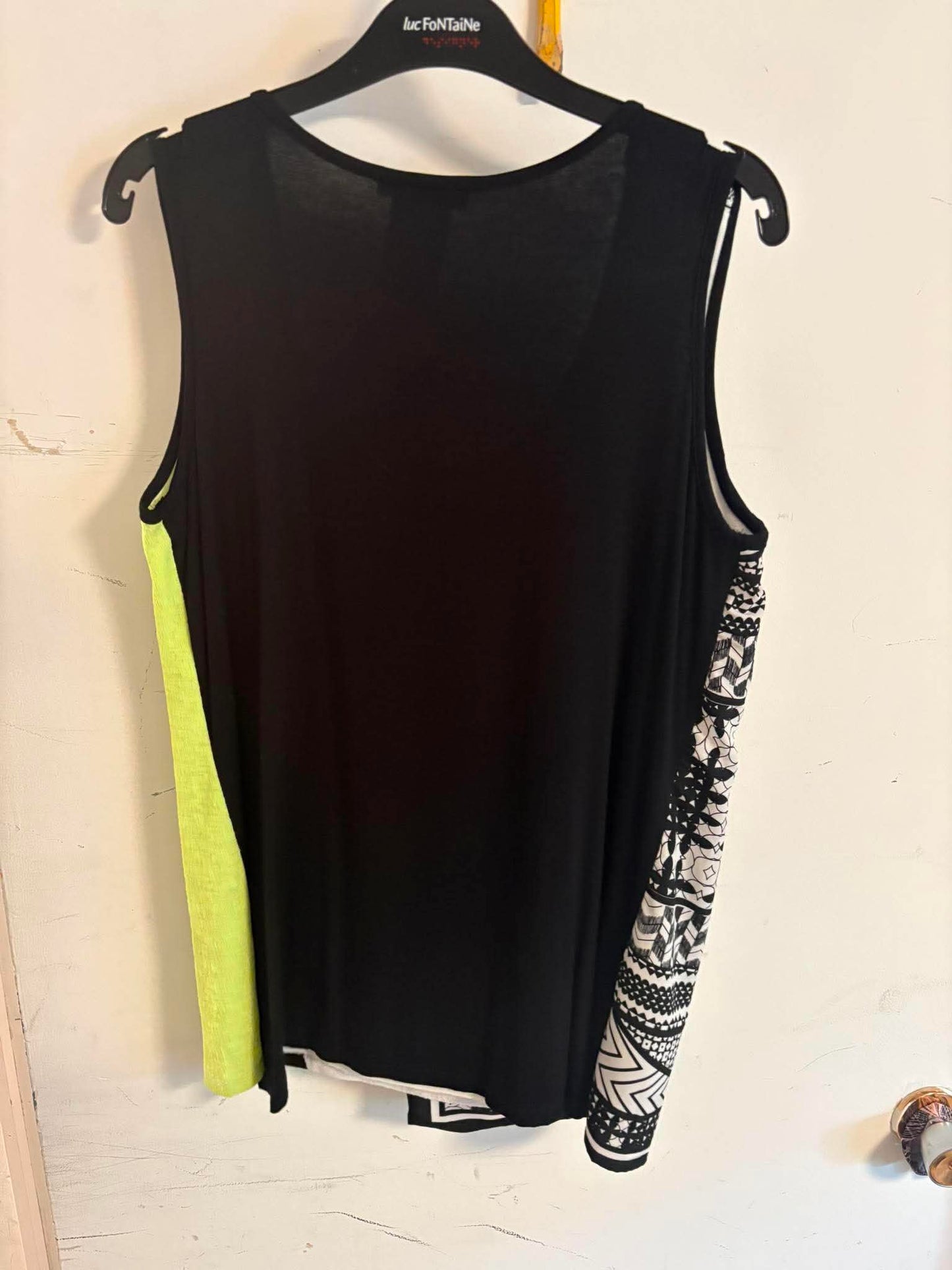 Martini tunic with black and white polka dots
