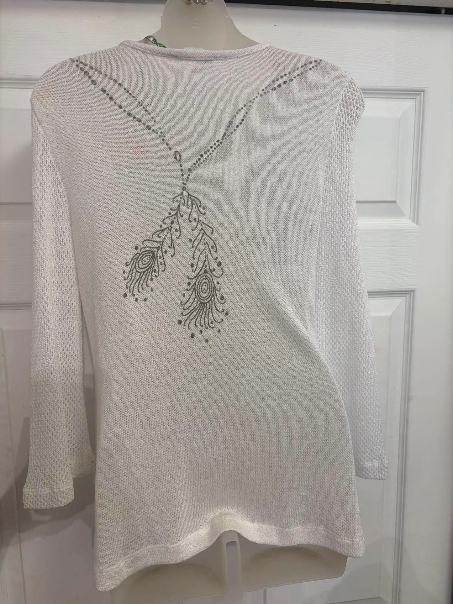 Martini tunic with black and white polka dots