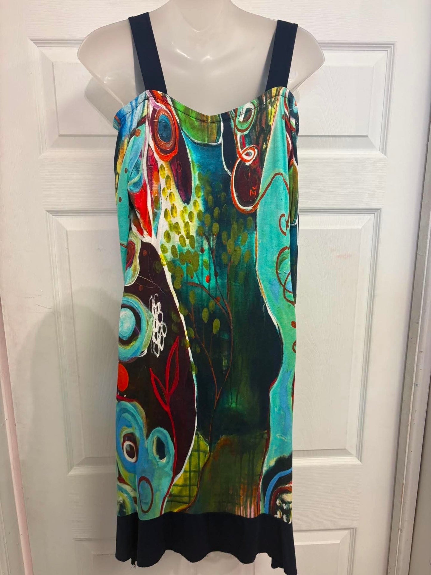 Martini tunic with black and white polka dots