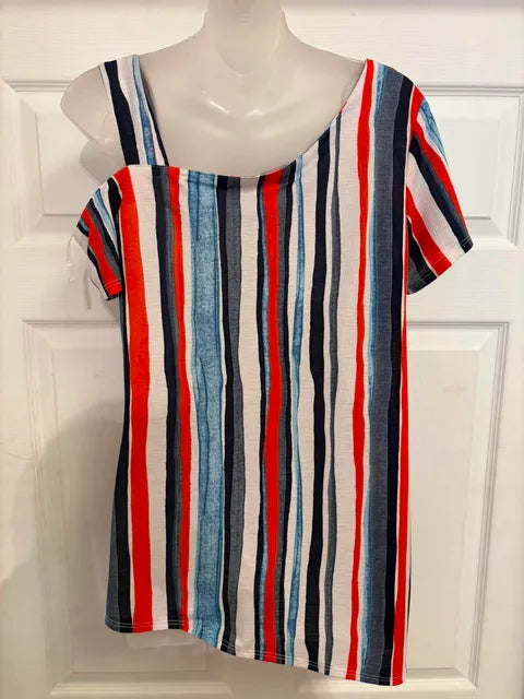 Martini tunic with black and white polka dots