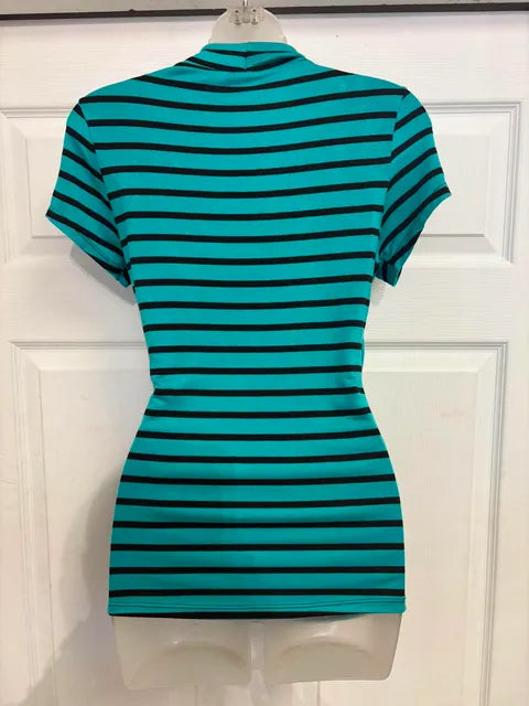 Martini tunic with black and white polka dots