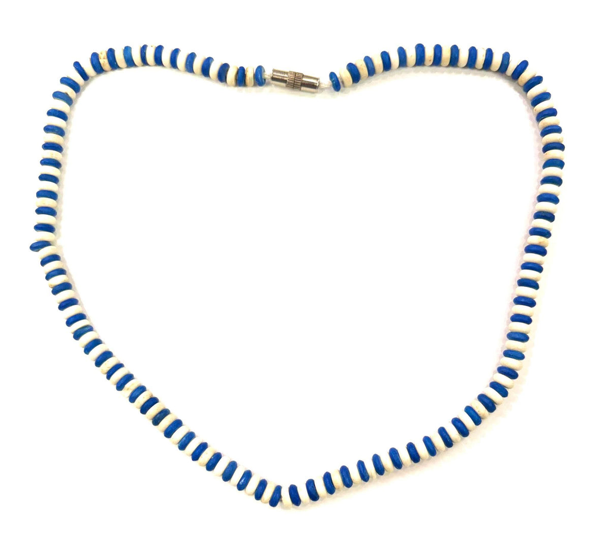 Collier bleu foncé et ivoire - Rouge Import