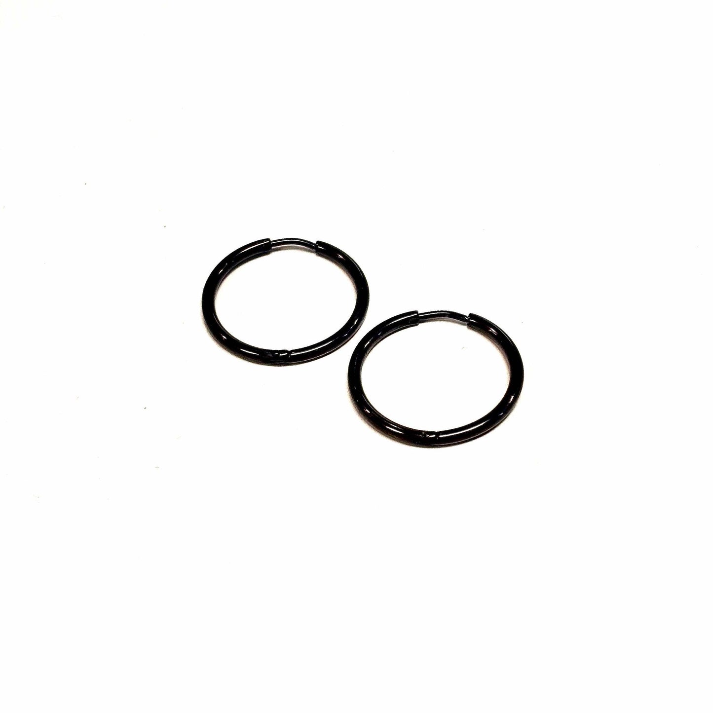 Boucles d'oreilles - anneaux classique - Rouge Inox