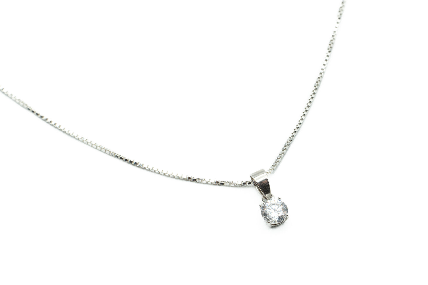 Collier - Avril (Diamant) - Argent - Rouge Argent 9.25