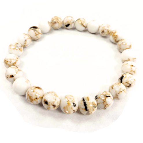 Bracelet - Bille de coquillage _ Blanc - Rouge Bijoux