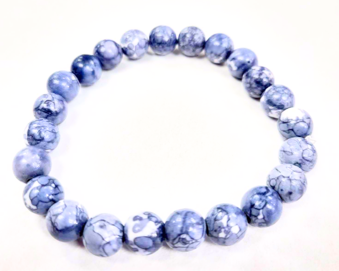 Bracelet - Bleu et Blanc - Pierres Fines - Rouge Bijoux