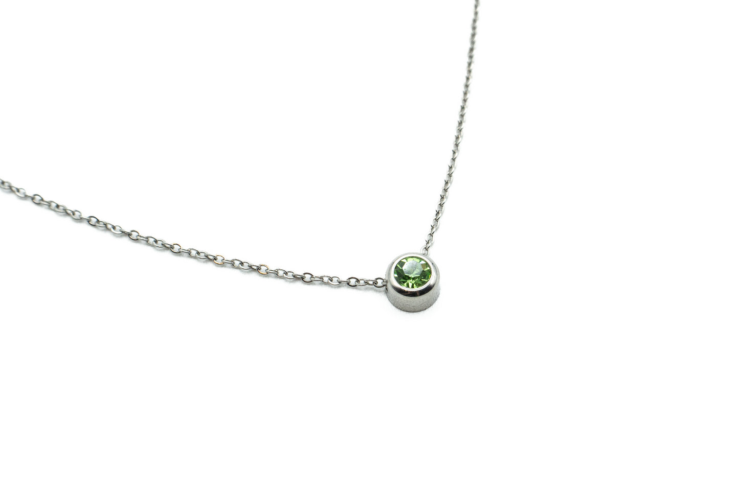Collier - Vert - Argent - Rouge Inox