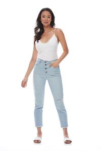 Emily - fitted cut - high waist - Cyclone color - 27'' inseam