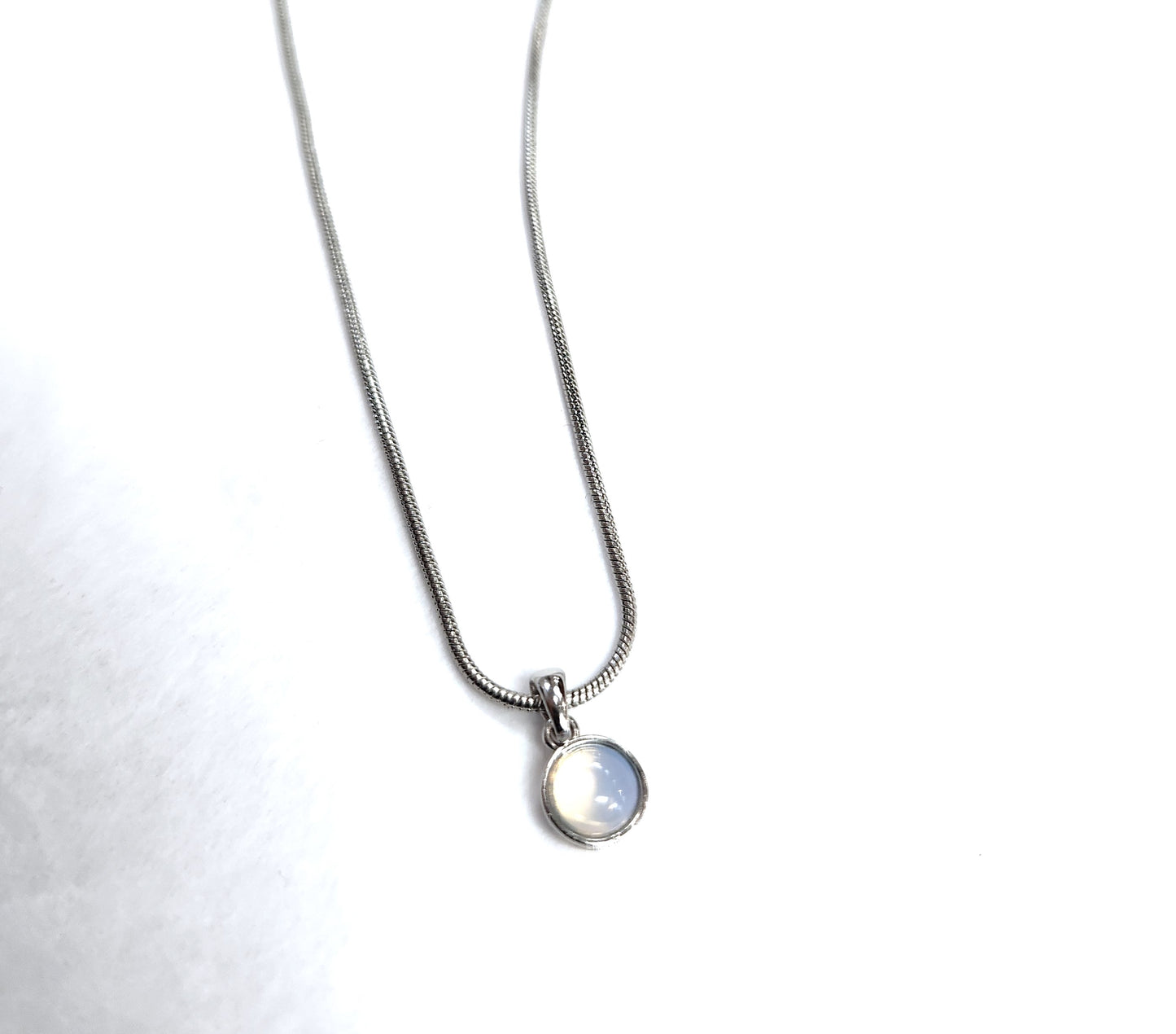 Collier L'encerclé - Pierre de lune - Rouge Argent 9.25