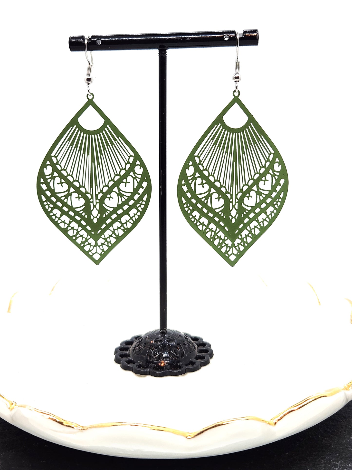 Boucles d'oreilles - Fili - Verte - Création Fish