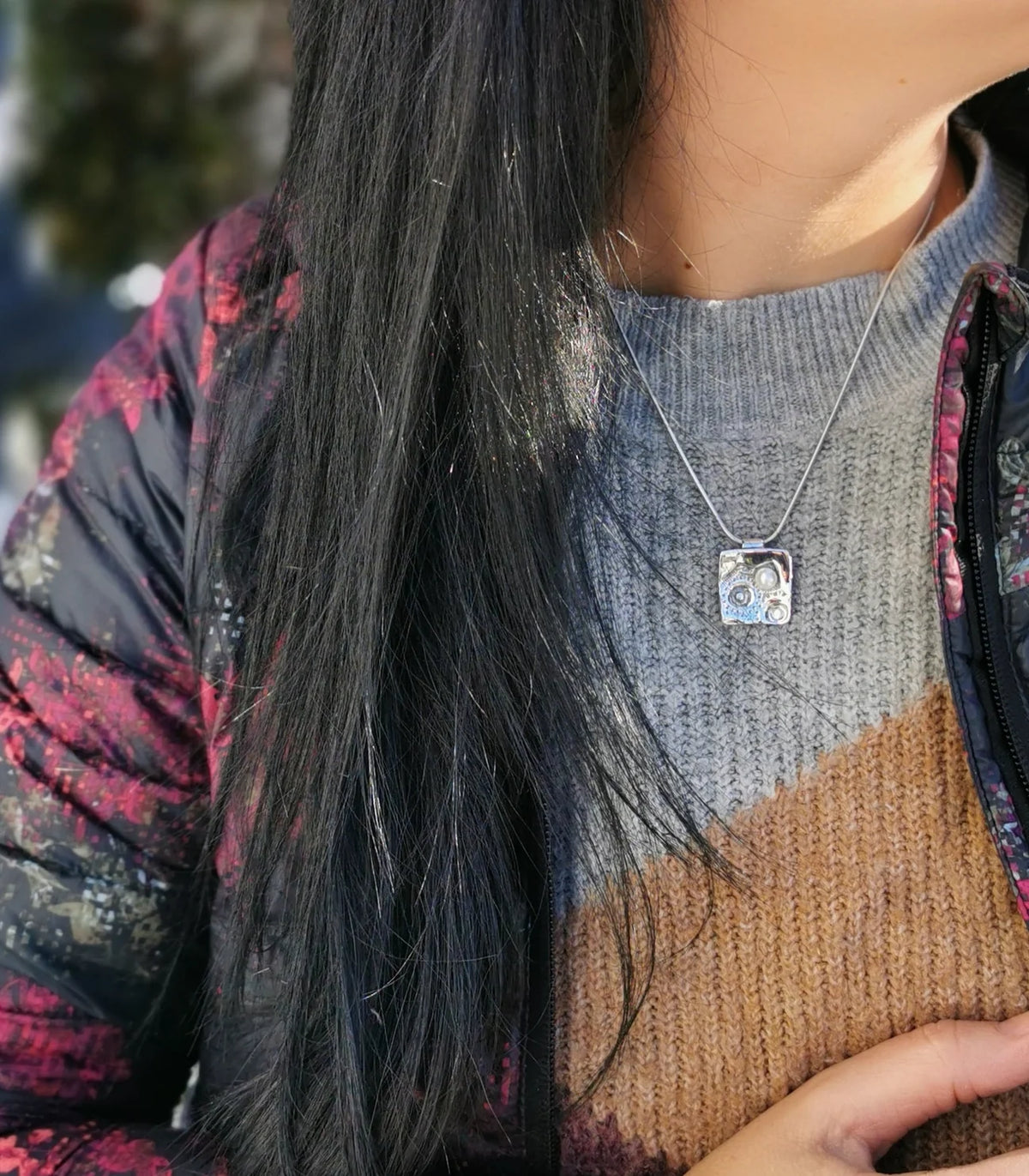 BRISE DE MER PERLÉE, pendentif argent sterling et perle d'eau douce - Marie-Êve Bordeleau
