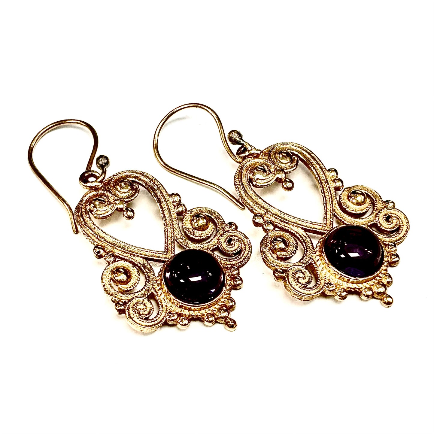C16 Earrings - Gold & Purple