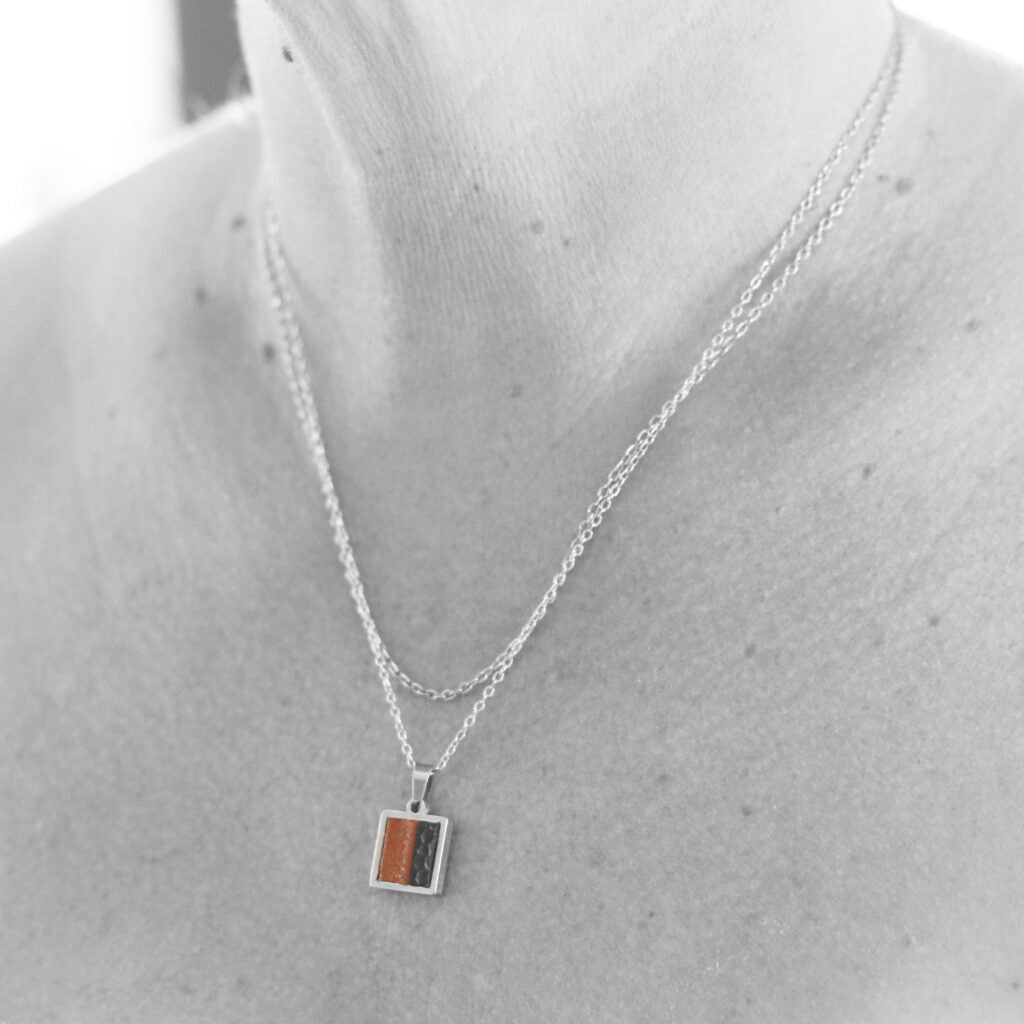 Pendentif rustique chic carré