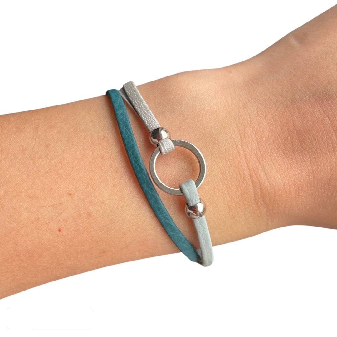 Mini Lara bracelet - Aqua - Cré'art