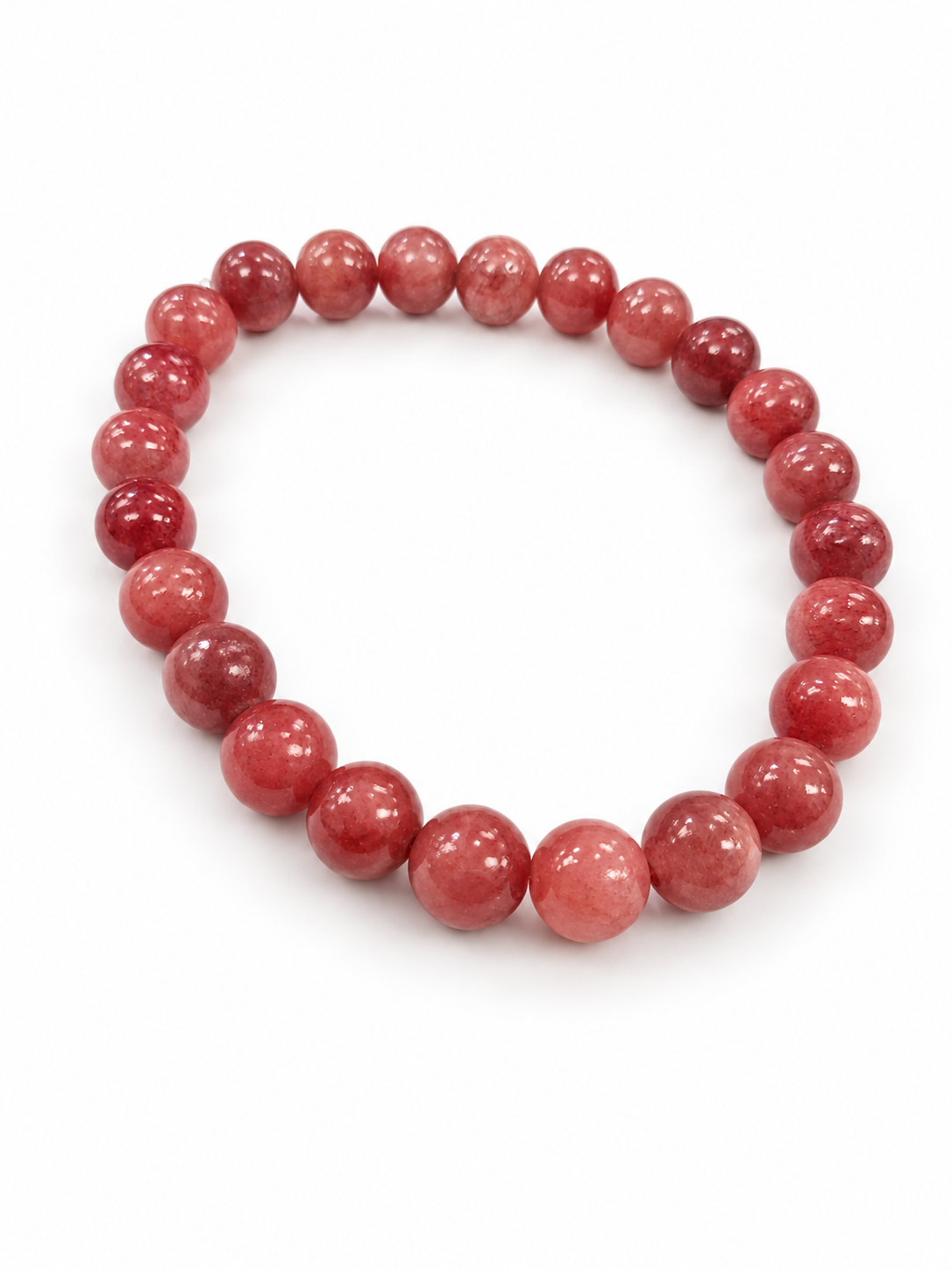 Bracelet - Obsidian _ Natural fine stone - Red Jewelry