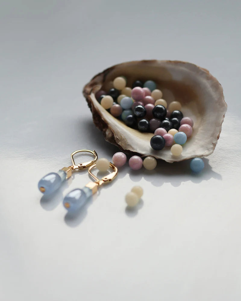 Boucles d'oreilles Clarina Or - Aura Bleu - Anne-Marie Chagnon