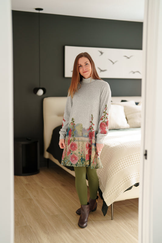 Robe Péribonka Roses trémières - Rien ne se perd