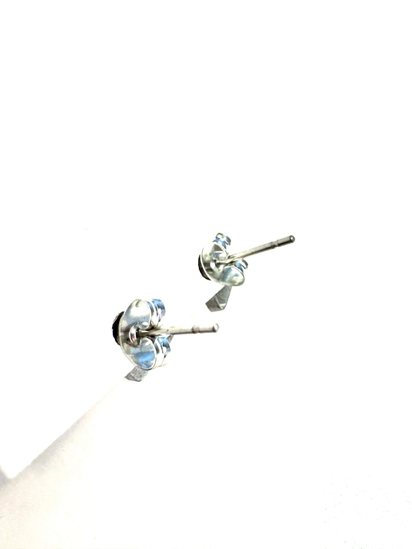 Square cat earrings - Stainless steel red