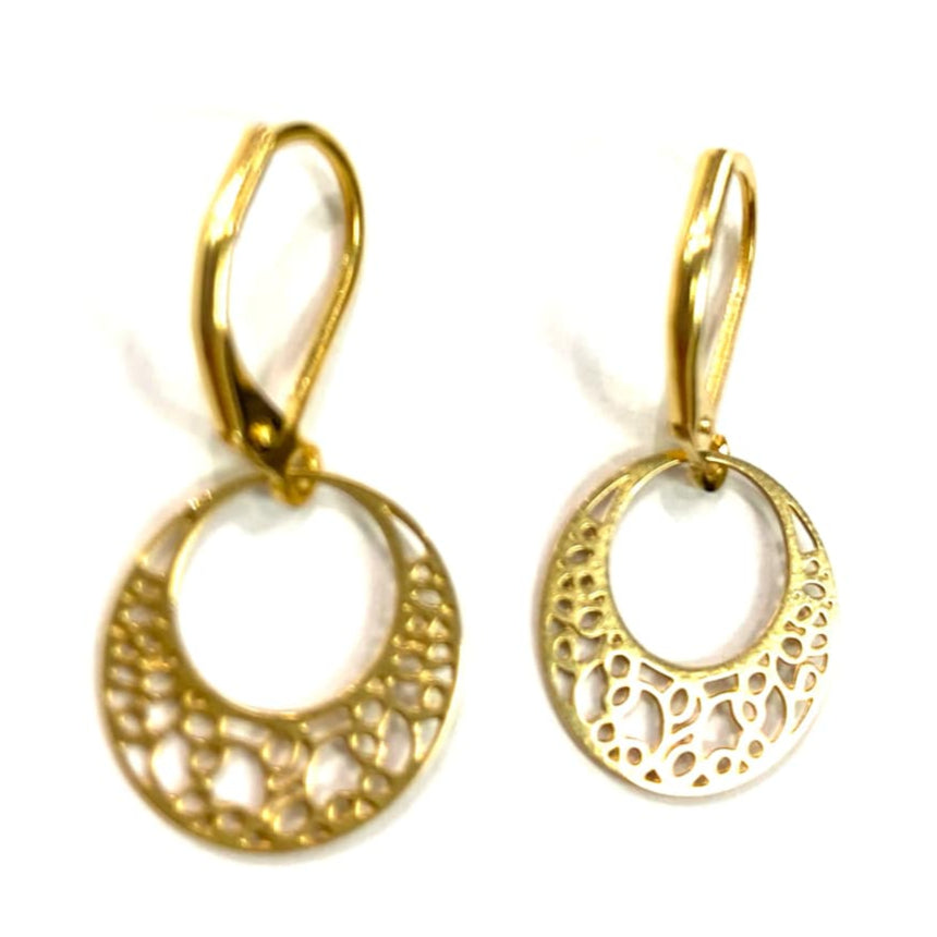 Boucles d'oreilles - Rond chic or - Rouge Inox